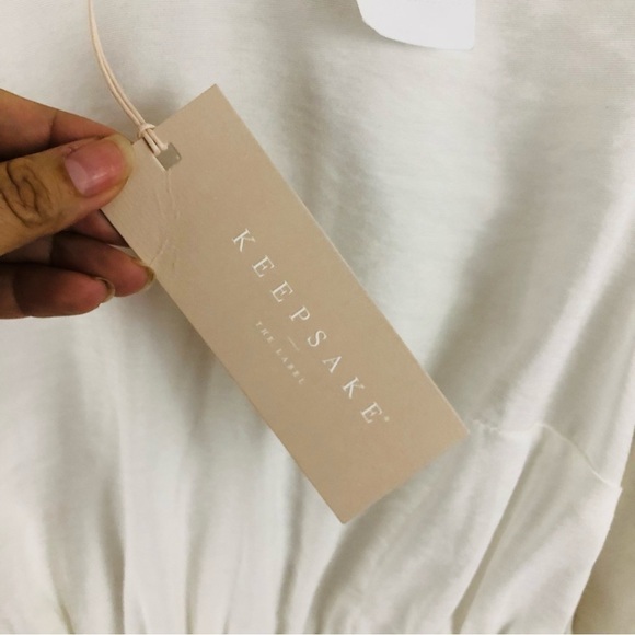 NWT KEEPSAKE the label white secure blouse, cinched waist,puffy sleeves women XS - Picture 13 of 13